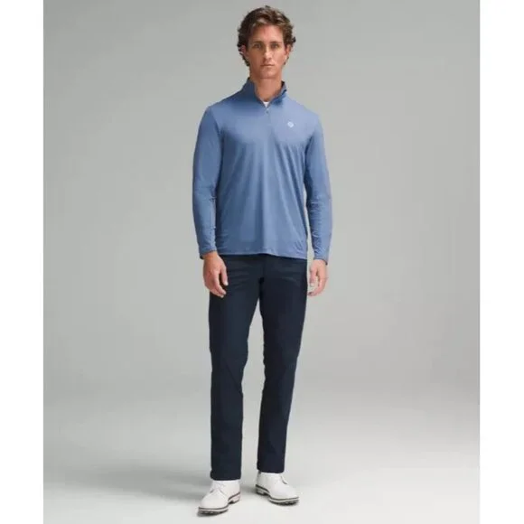 Long-Sleeve Golf Half Zip - Oasis Blue - Picture 2 of 3